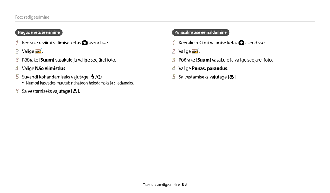 Samsung EC-WB110ZBARE2 manual Valige Pöörake Suum vasakule ja valige seejärel foto, Suvandi kohandamiseks vajutage F/t 