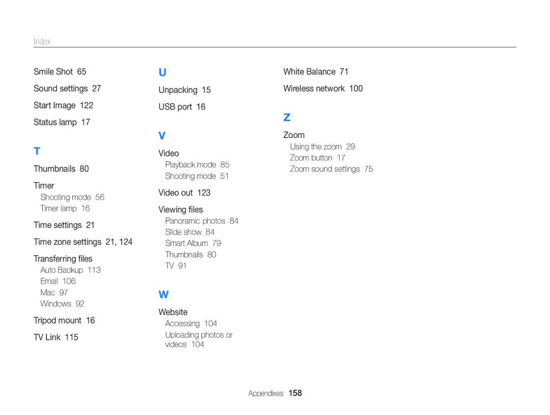 Samsung EC-WB150FBPWE1 manual Shooting mode Timer lamp, Auto Backup Mac Windows, Accessing 104 Uploading photos or videos 