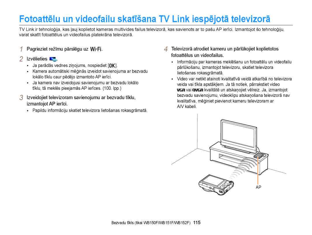 Samsung EC-WB150FBPBE2, EC-WB150FBPWE2, EC-WB150FBPRE2, EC-WB150FBDBE2, EC-WB150FBDWE2 manual Kabeli 