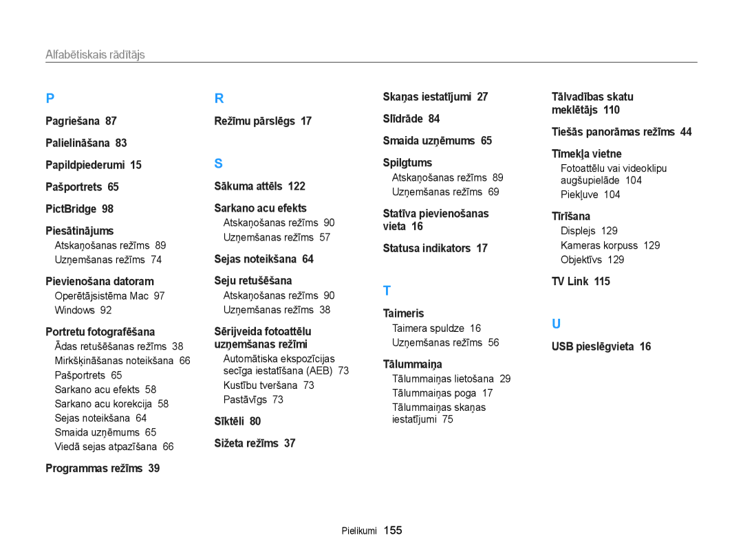 Samsung EC-WB150FBPBE2 Operētājsistēma Mac 97 Windows, Kustību tveršana 73 Pastāvīgs, Taimera spuldze Uzņemšanas režīms 