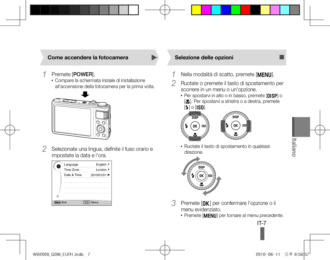 Samsung EC-WB2000BPBRU manual Come accendere la fotocamera, Premete Power, Selezione delle opzioni, Menu evidenziato 