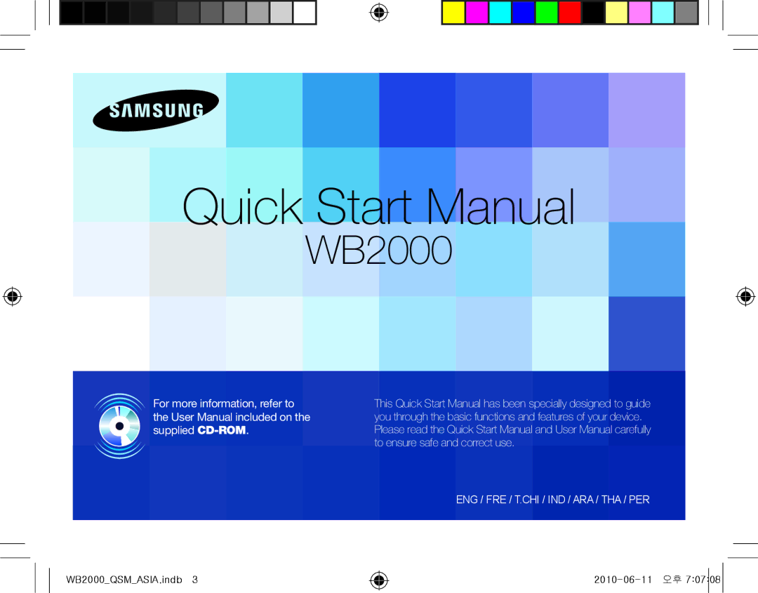 Samsung EC-WB2000BPBE1, EC-WB2000BPAE1, EC-WB2000BPBIT, EC-WB2000BPAE3, EC-WB2000BPBE3 manual Quick Start Manual 