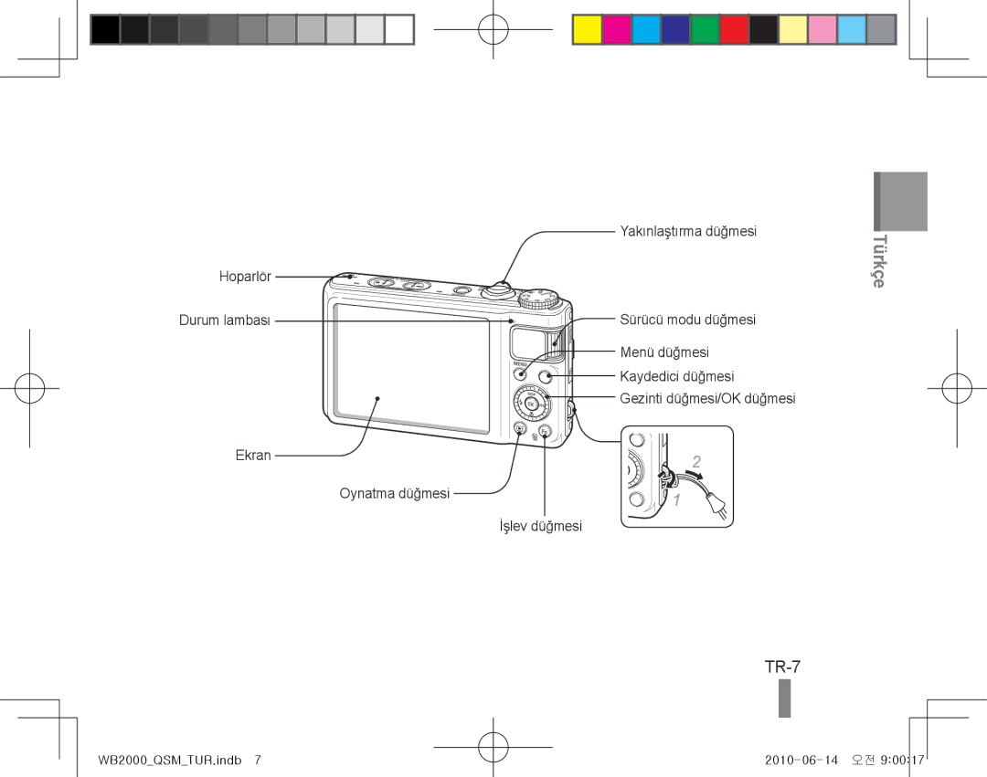 Samsung EC-WB2000BPBE2, EC-WB2000BPAE1, EC-WB2000BPBE1 manual TR-7, Yakınlaştırma düğmesi Hoparlör, Ekran Oynatma düğmesi 