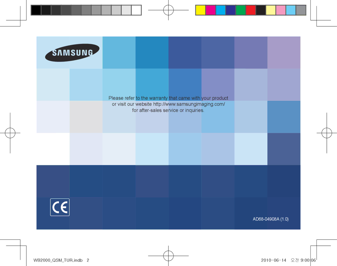 Samsung EC-WB2000BPAE1, EC-WB2000BPBE1, EC-WB2000BPBIT, EC-WB2000BPAE3, EC-WB2000BPBE3, EC-WB2000BPBE2 manual AD68-04908A 