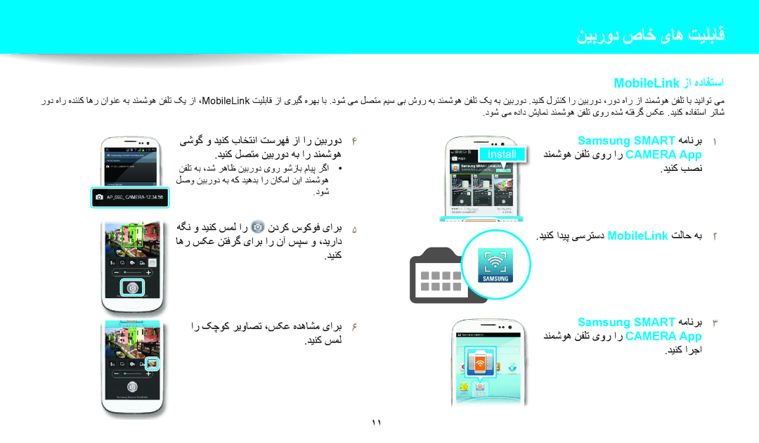 Samsung EC-WB200FBDRSA manual یشوگ و دینک باختنا تسرهف زا ار نیبرود4, دینک ار کچوک ریواصت ،سکع هدهاشم یارب6 دینک سمل 