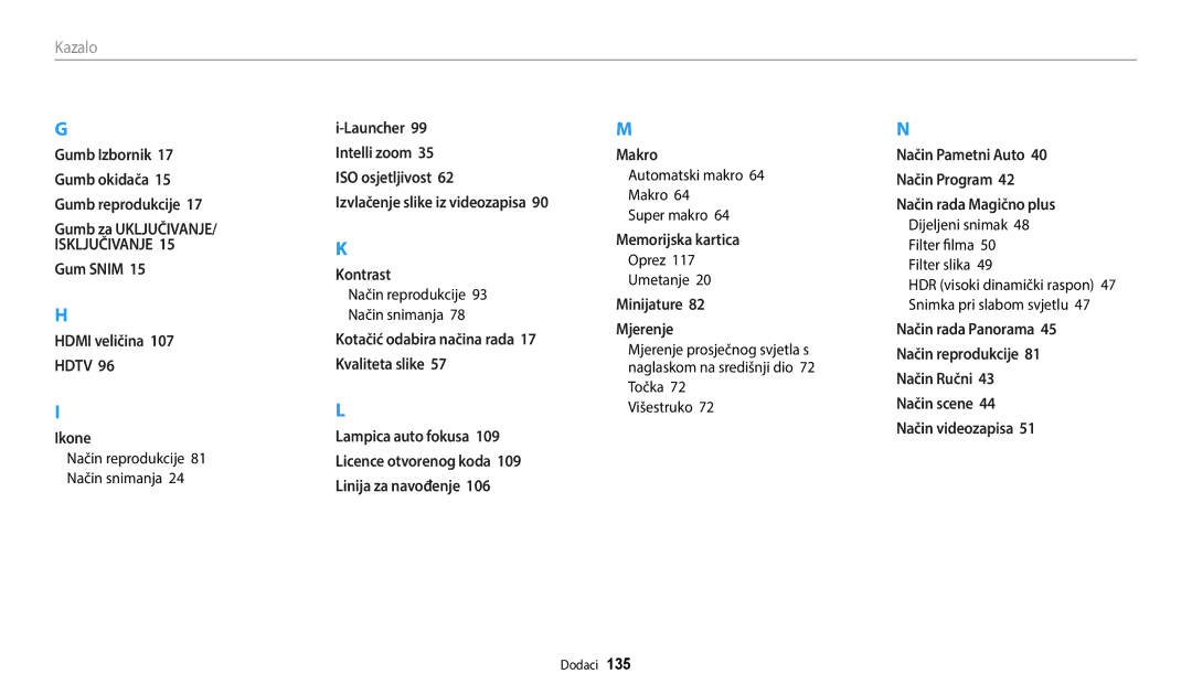 Samsung EC-WB2100BPBE3 manual Automatski makro Makro Super makro, Oprez Umetanje 