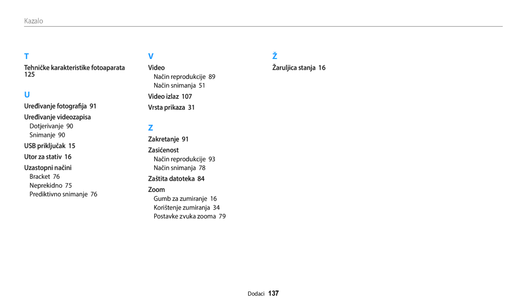 Samsung EC-WB2100BPBE3 manual Dotjerivanje Snimanje, Bracket Neprekidno Prediktivno snimanje 