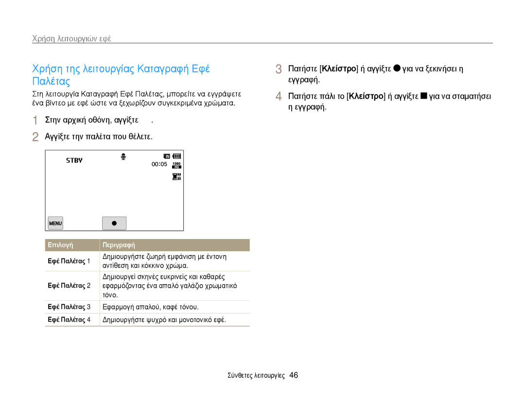 Samsung EC-WB210ZBPSE3, EC-WB210ZBPBE3 manual Δημιουργήστε ζωηρή εμφάνιση με έντονη, Αντίθεση και κόκκινο χρώμα, Τόνο 