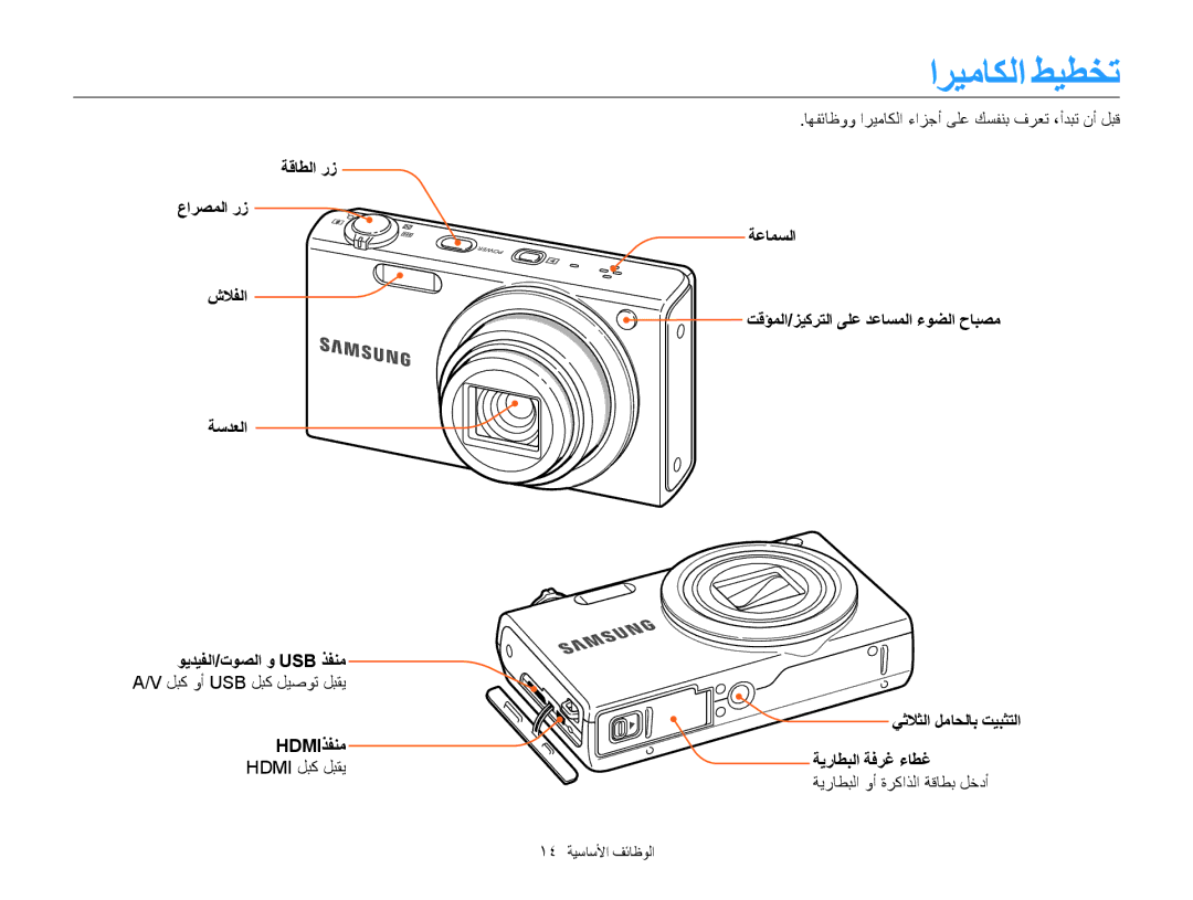 Samsung EC-WB210ZBPBIL, EC-WB210ZBPSSA, EC-WB210ZDPRIR, EC-WB210ZDPSME, EC-WB210ZDPSIR, EC-WB210ZBPBSA manual ﺍﺮﻴﻣﺎﻜﻟﺍ ﻂﻴﻄﺨﺗ 