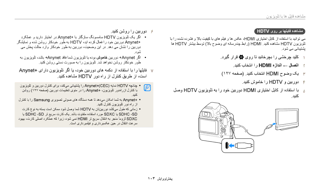 Samsung EC-WB2200BPBJO دینک نشور ار نیبرود6, دينک هدهاشم Hdtv رود هار زا لرتنک قیرط زا ،تسا, مشاهده فايل ها با تلويزيون 