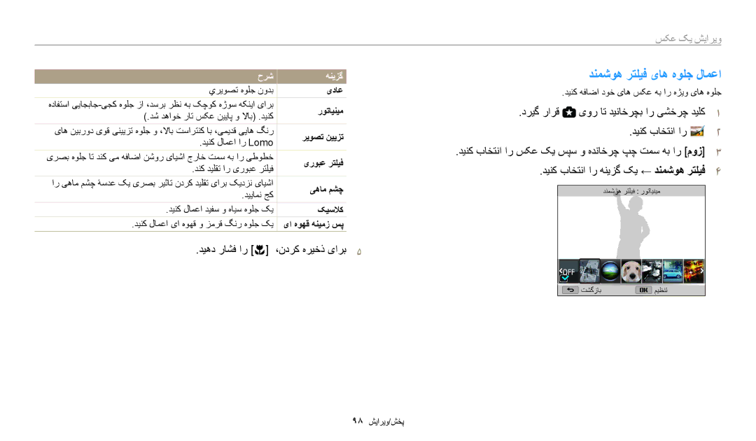 Samsung EC-WB2200BMBSA, EC-WB2200BMBM3 دنمشوه رتليف یاه هولج لامعا, دیهد راشف ار c ٬ندرک هریخذ یارب5, ویرایش یک عکس, یداع 