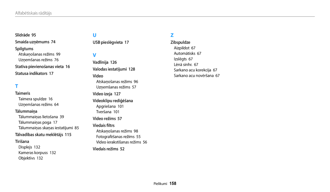 Samsung EC-WB2200BPBE2 manual Taimera spuldze Uzņemšanas režīms, Displejs Kameras korpuss Objektīvs, Apgriešana Tveršana 