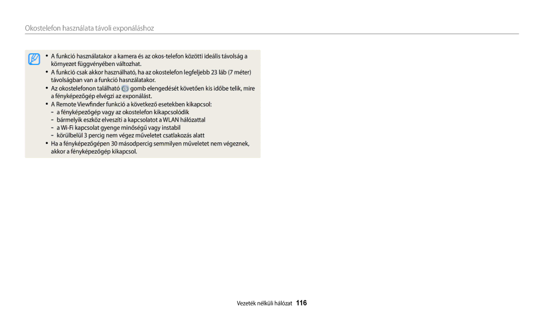 Samsung EC-WB2200BPBE3 manual Környezet függvényében változhat, Távolságban van a funkció hasnzálatakor 