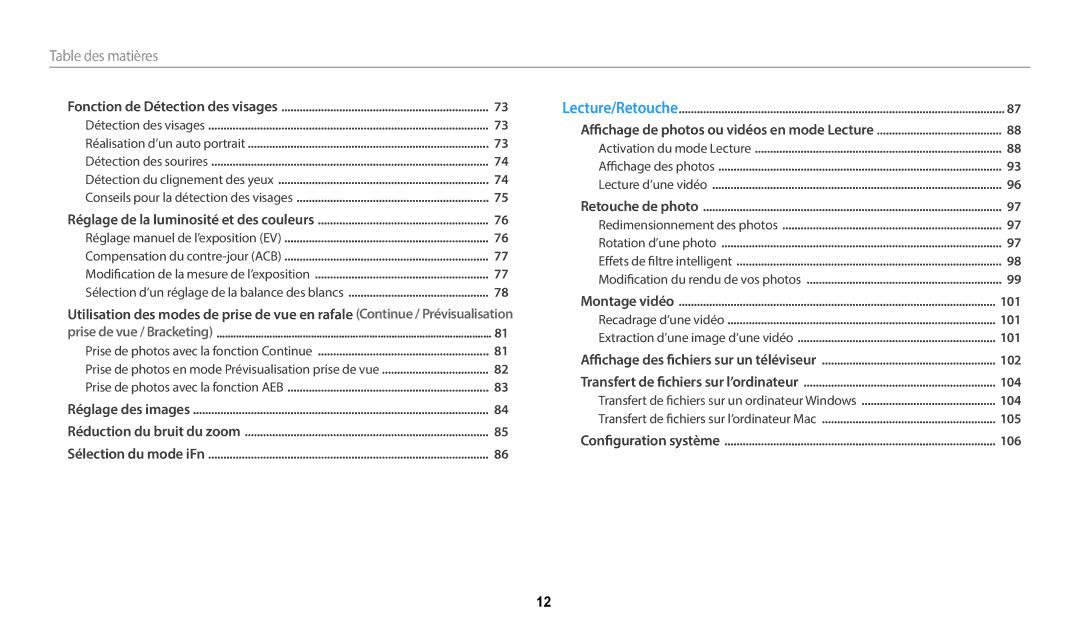 Samsung EC-WB2200BPBFR manual 101 