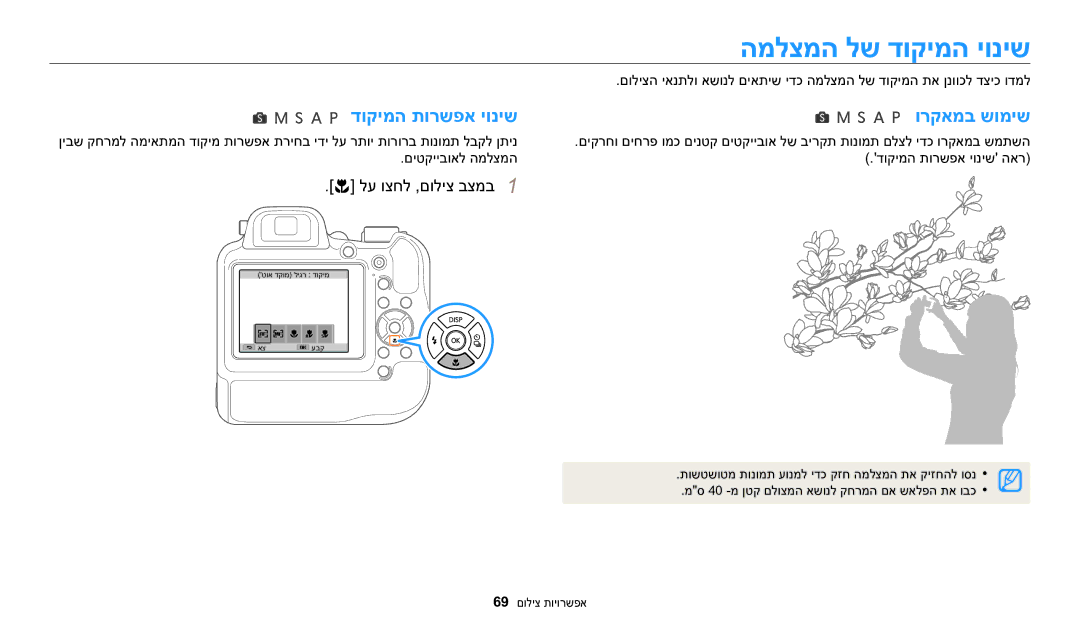 Samsung EC-WB2200BPBIL manual המלצמה לש דוקימה יוניש, דוקימה תורשפא יוניש ורקאמב שומיש 