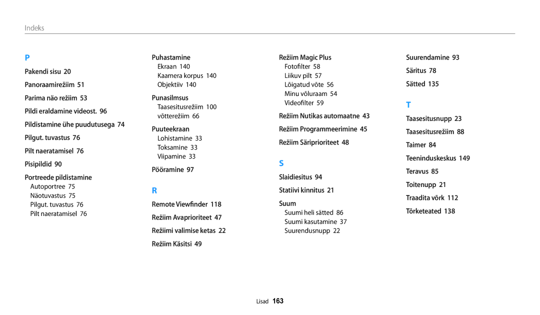 Samsung EC-WB250FFPWE2 Autoportree Näotuvastus Pilgut. tuvastus Pilt naeratamisel, Ekraan 140 Kaamera korpus 140 Objektiiv 