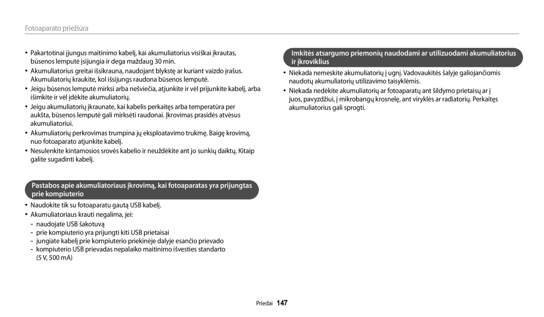 Samsung EC-WB250FBPRE2, EC-WB250FBPBE2, EC-WB250FBPWE2, EC-WB250FFPWE2, EC-WB250FFPBE2, EC-WB250FFPRE2 manual Ir įkroviklius 