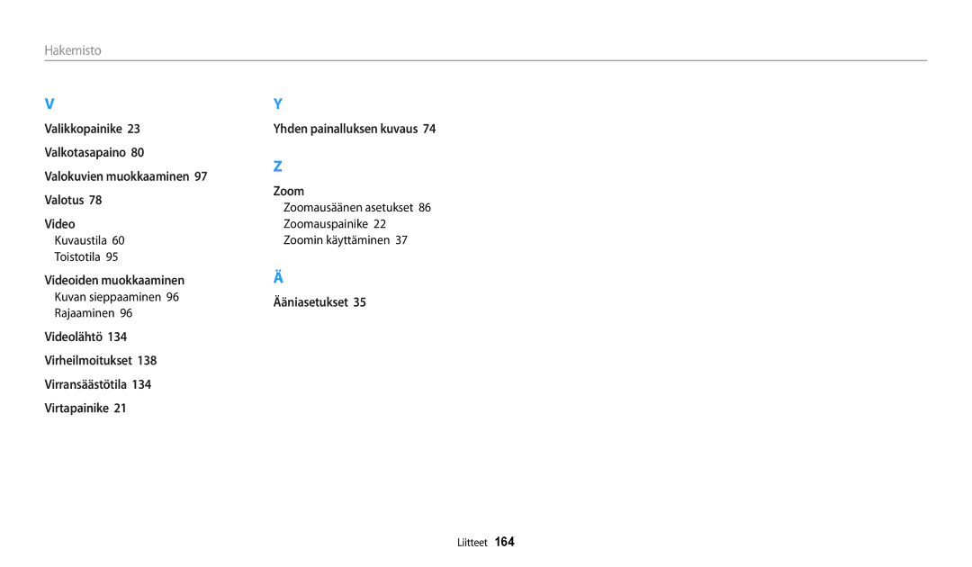 Samsung EC-WB250FFPWE2, EC-WB250FBPBE2, EC-WB250FBPWE2, EC-WB252FFDWE2, EC-WB250FFPAE2 manual Kuvan sieppaaminen 96 Rajaaminen 