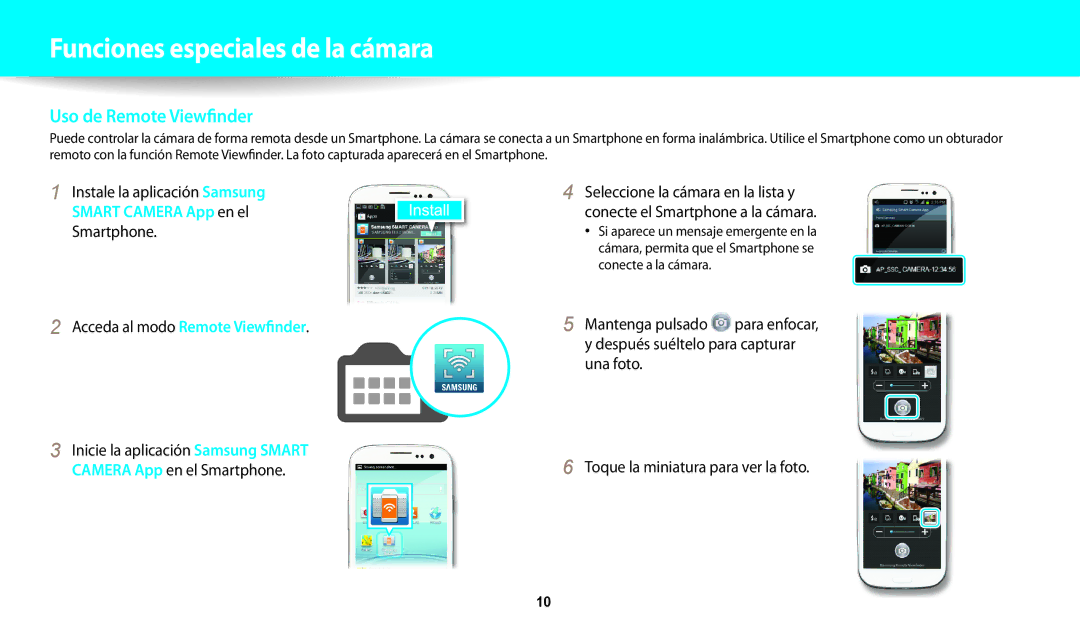 Samsung EC-WB30FZBPPIL, EC-WB30FZBPBE1, EC-WB30FZBPWE1, EC-WB30FZBPRE1, EC-WB30FZBPLIL manual Uso de Remote Viewfinder 