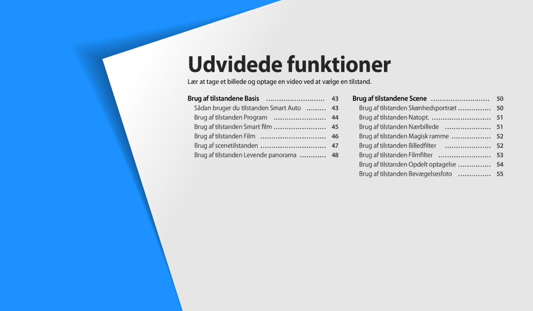 Samsung EC-WB32FZBDBE2, EC-WB30FZBPLE2, EC-WB30FZBPPE2, EC-WB31FZBPBE2, EC-WB31FZBPWE2, EC-WB32FZBDWE2 Udvidede funktioner 