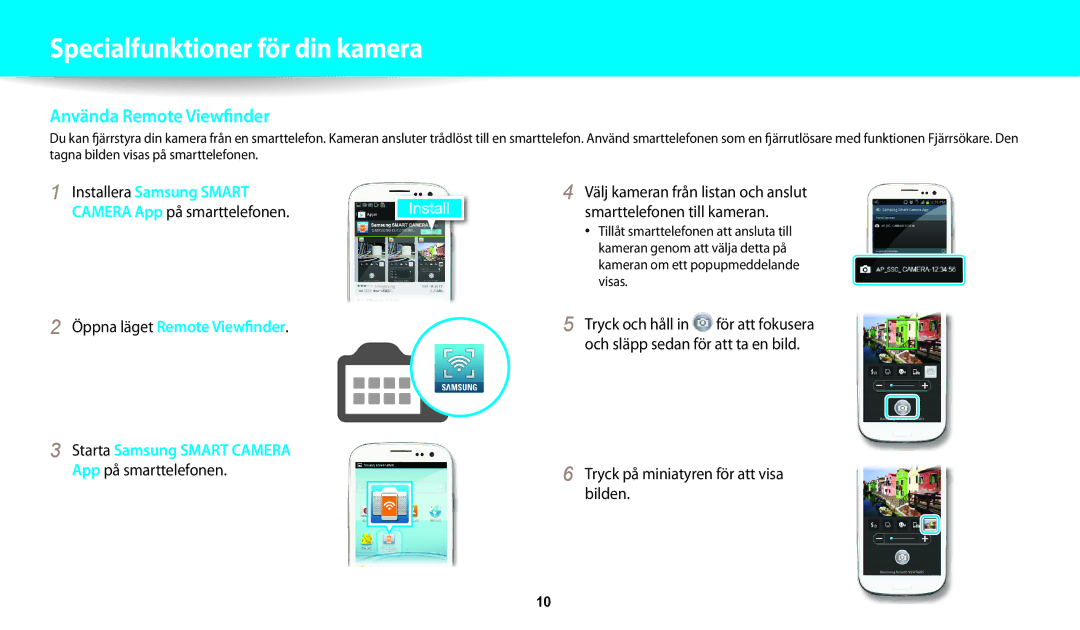 Samsung EC-WB31FZBPBE2, EC-WB30FZBPLE2, EC-WB30FZBPPE2 Använda Remote Viewfinder, Tryck på miniatyren för att visa bilden 