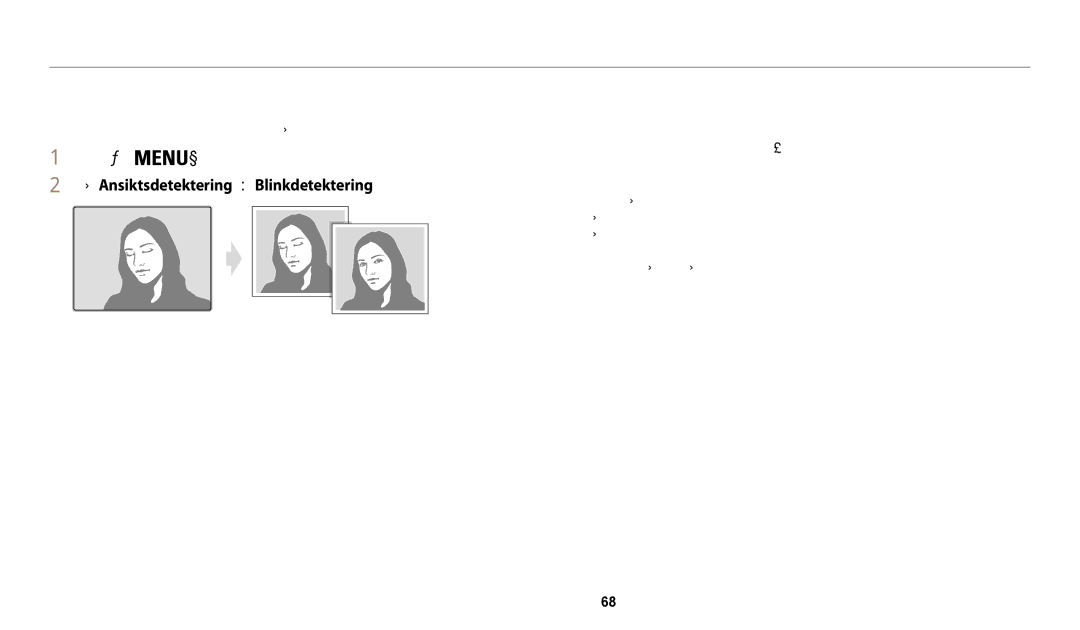 Samsung EC-WB31FZBPLE2, EC-WB30FZBPLE2, EC-WB30FZBPPE2 manual Identifiera ögon som blinkar, Tips för att radera ansikten 