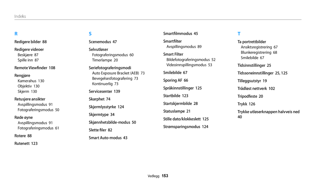 Samsung EC-WB30FZBPPE2 Beskjære Spille inn, Kamerahus Objektiv Skjerm, Fotograferingsmodus Timerlampe, Avspillingsmodus 