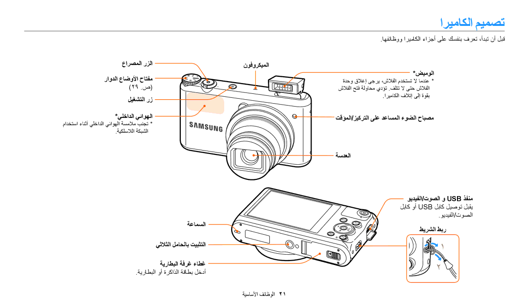 Samsung EC-WB350FBPUDZ, EC-WB350FBDUJO, EC-WB350FBDWM3 manual عارصملا رزلا, يثلاثلا لماحلاب تيبثتلا نوفوركيملا ضيمولا, ةسدعلا 