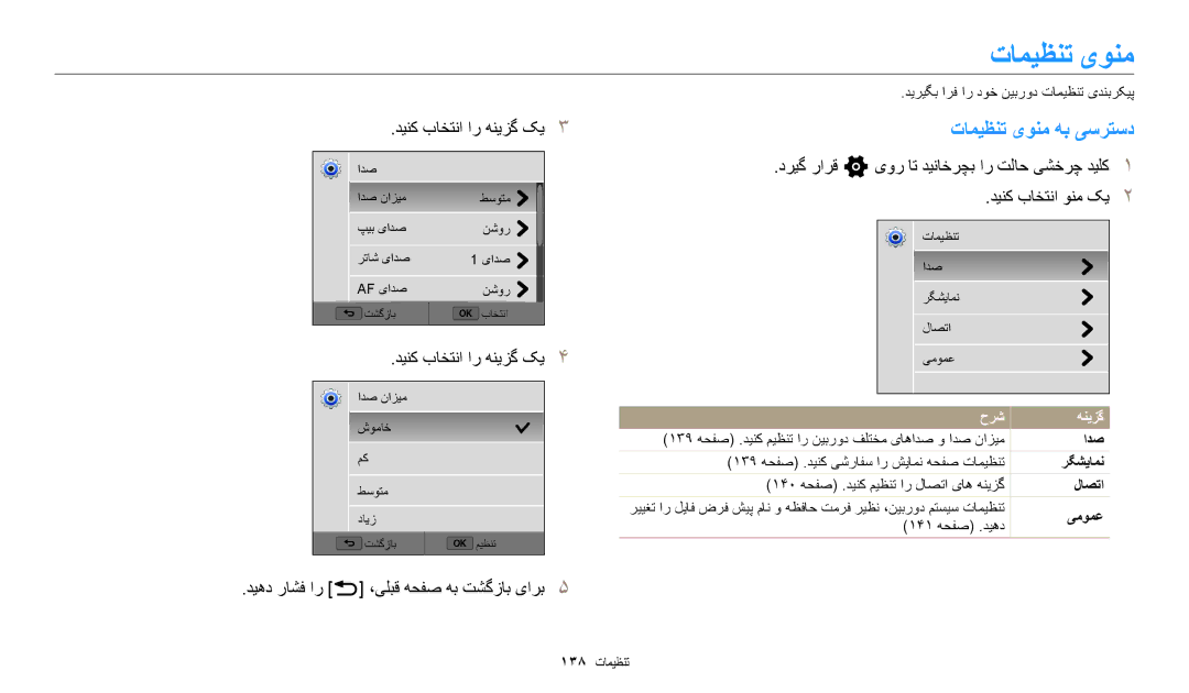 Samsung EC-WB50FZBDRSA, EC-WB350FBDUJO, EC-WB350FBDWM3 تامیظنت یونم هب یسرتسد, دیهد راشف ار b ،یلبق هحفص هب تشگزاب یارب 