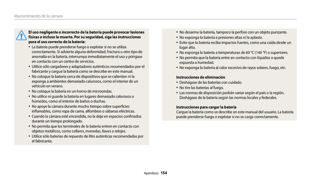 Samsung EC-WB352FBDBE1, EC-WB350FBPBE1, EC-WB50FZBPWE1 Instrucciones de eliminación, Instrucciones para cargar la batería 