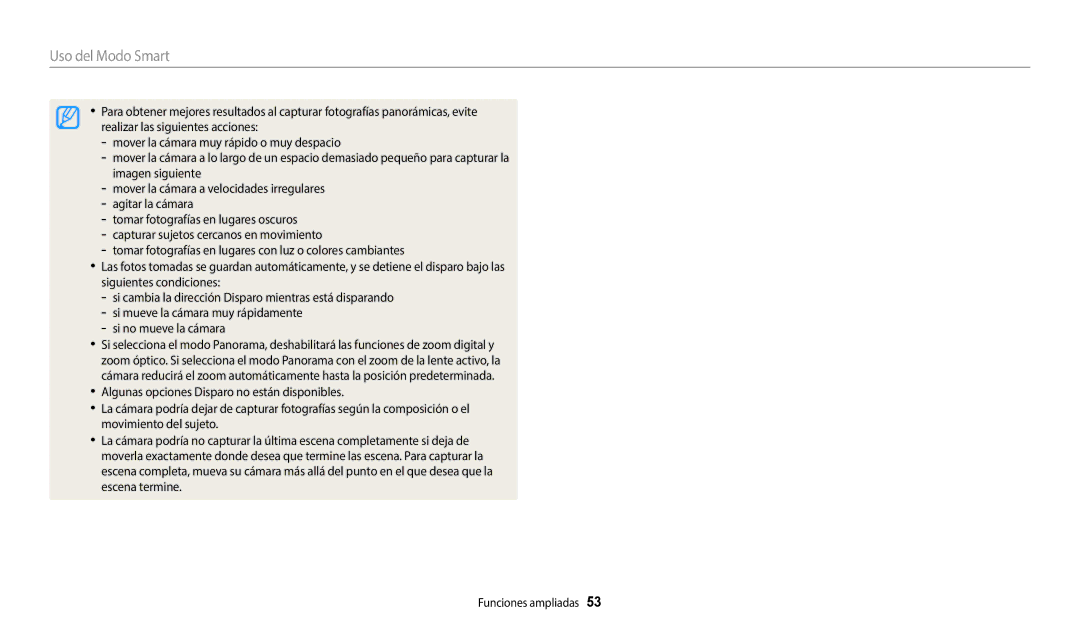 Samsung EC-WB352FBDWE1, EC-WB350FBPBE1, EC-WB50FZBPWE1, EC-WB350FBPWE1, EC-WB352FBDBE1, EC-WB50FZBPBE1 manual Uso del Modo Smart 