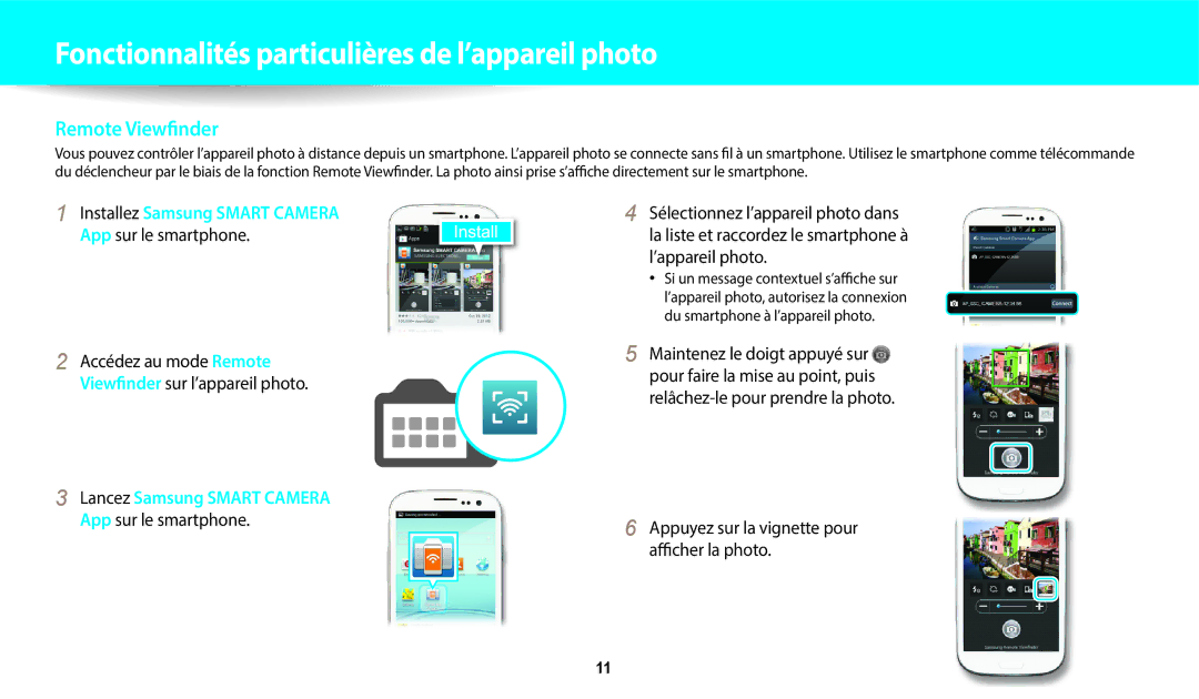 Samsung EC-WB350FBPBFR, EC-WB50FZBPBFR, EC-WB352FBDWFR, EC-WB352FBDBFR manual Appuyez sur la vignette pour afficher la photo 