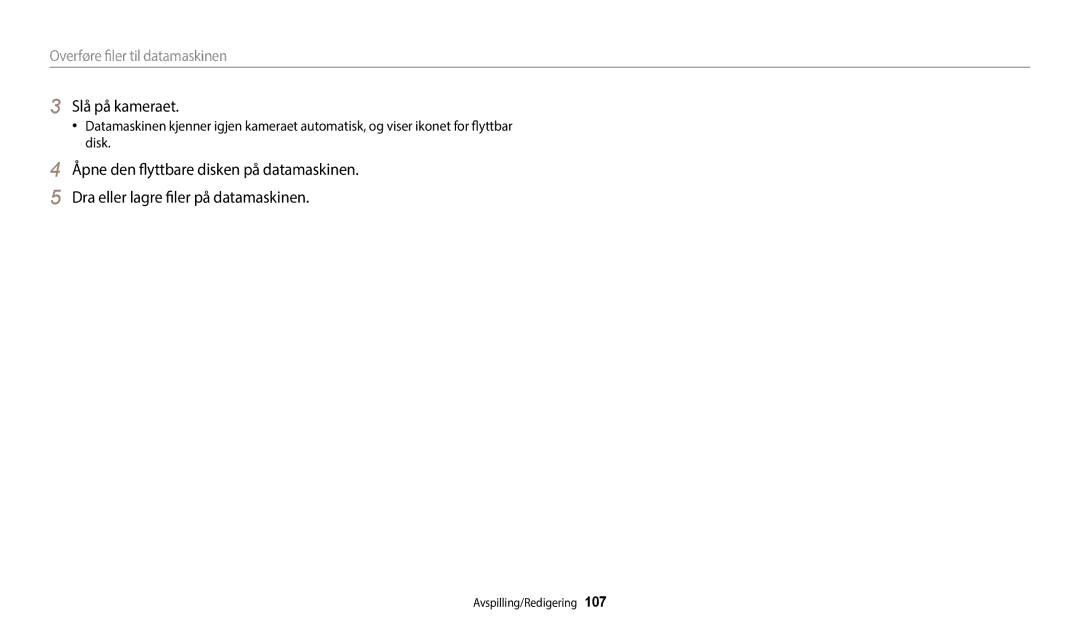 Samsung EC-WB352FBDBE2, EC-WB350FBPWE2, EC-WB50FZBPBE2, EC-WB350FBPRE2, EC-WB350FBPNE2, EC-WB352FBDWE2 manual Slå på kameraet 