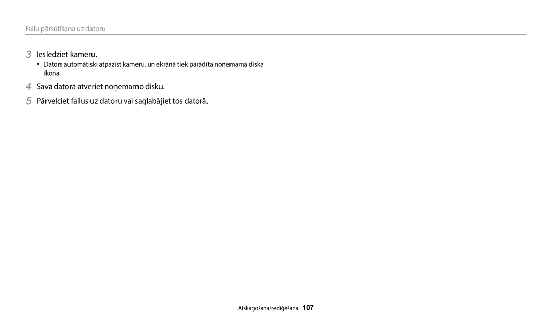 Samsung EC-WB350FBPWE2, EC-WB50FZBPBE2, EC-WB350FBPRE2, EC-WB350FBPNE2, EC-WB352FBDWE2, EC-WB350FBPBE2 manual Ieslēdziet kameru 