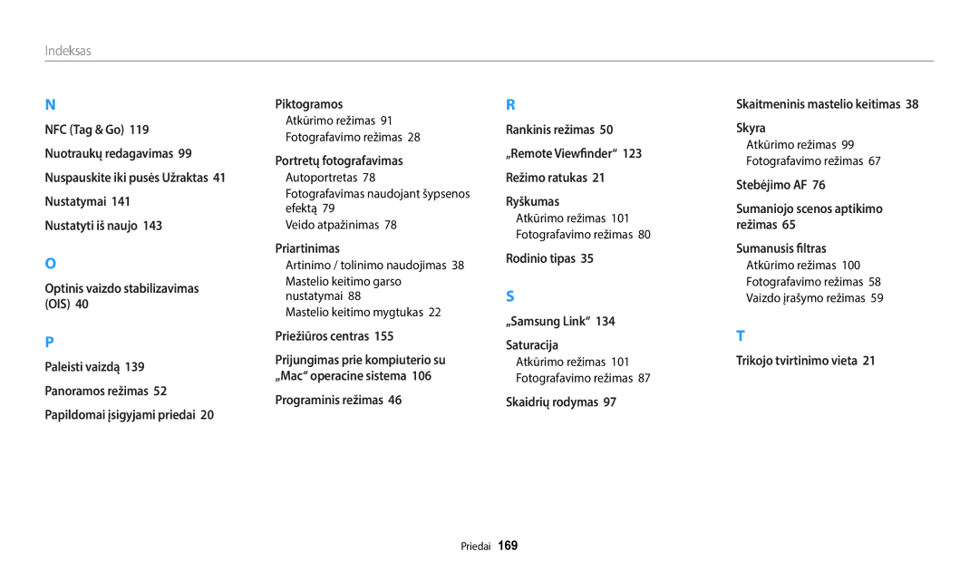 Samsung EC-WB50FZBPRE2, EC-WB350FBPWE2, EC-WB50FZBPBE2, EC-WB350FBPRE2 Priartinimas, Atkūrimo režimas Fotografavimo režimas 