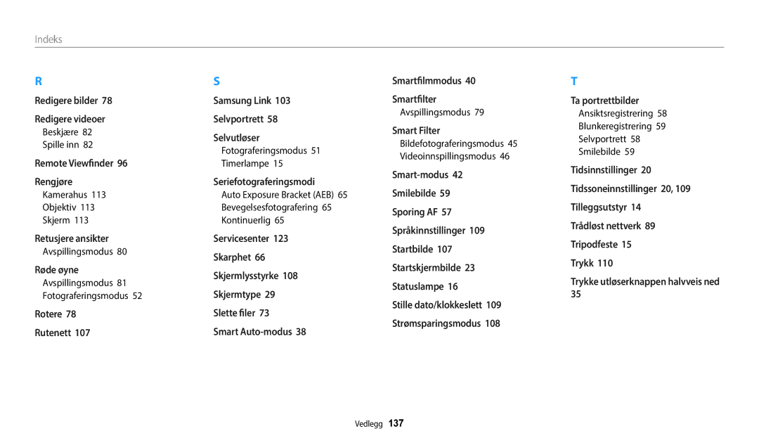 Samsung EC-WB35FZBPRE2 Beskjære Spille inn, Kamerahus Objektiv Skjerm, Avspillingsmodus, Fotograferingsmodus Timerlampe 