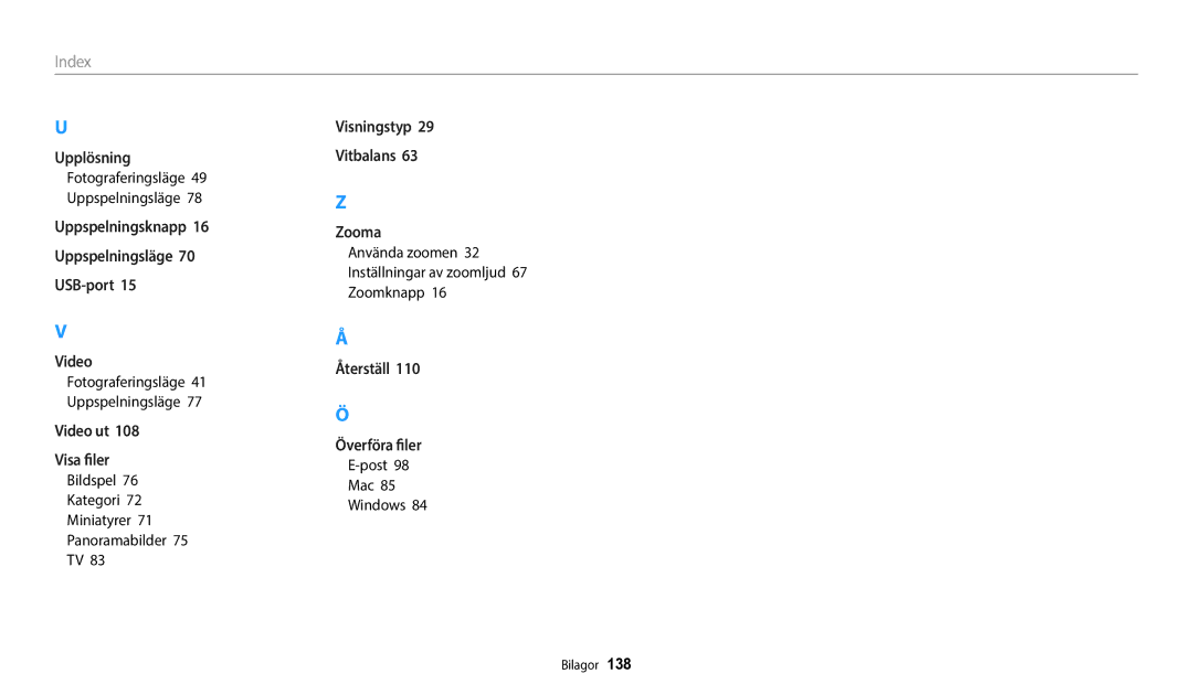 Samsung EC-WB35FZBPWE2, EC-WB35FZBPBE2, EC-WB35FZBPLE2 manual Bildspel Kategori Miniatyrer Panoramabilder, Post Mac Windows 