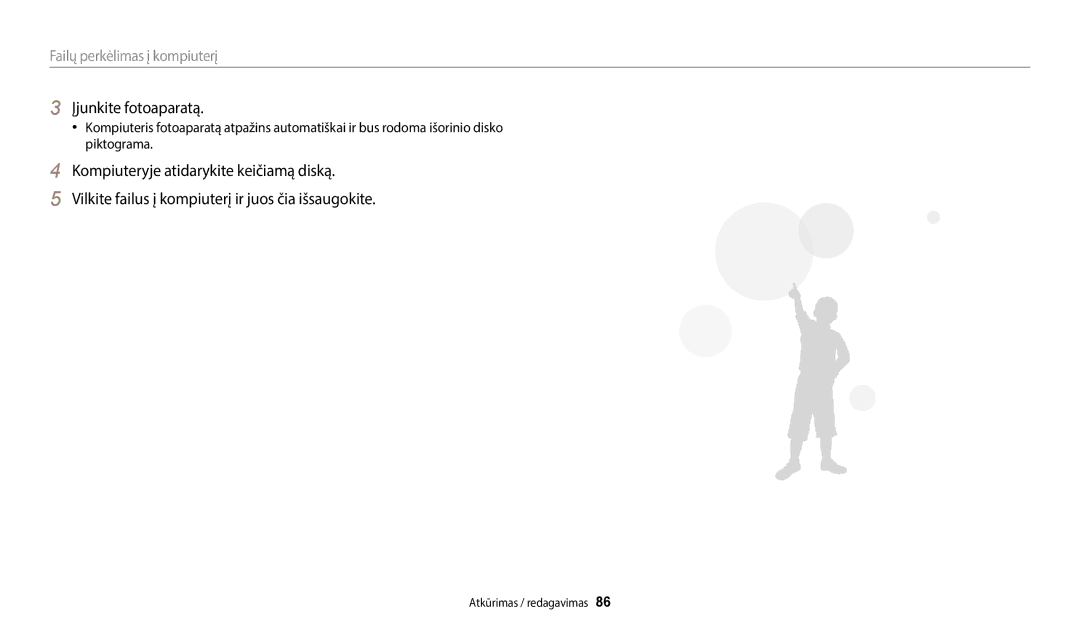 Samsung EC-WB35FZBPWE2, EC-WB35FZBPBE2, EC-WB35FZBPLE2, EC-WB35FZBPRE2 manual Įjunkite fotoaparatą 