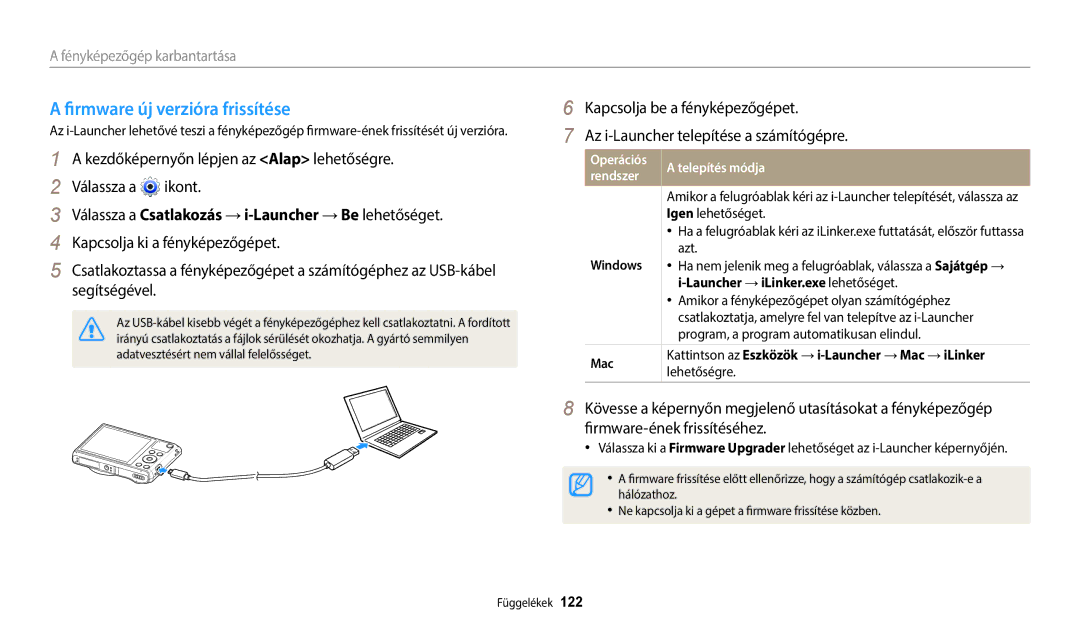 Samsung EC-WB35FZBPLE3, EC-WB35FZBPBE3, EC-WB35FZBPWE3, EC-WB35FZBPRE3 Firmware új verzióra frissítése, Operációs, Rendszer 