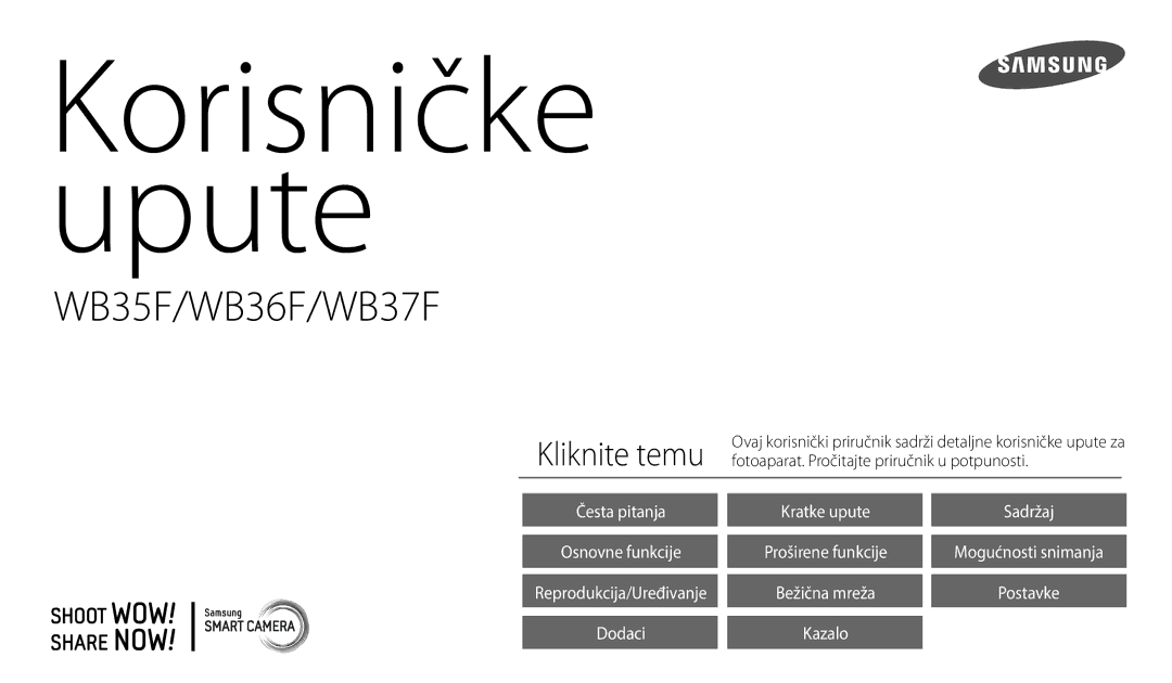 Samsung EC-WB35FZBPBE3 manual Korisničke upute 