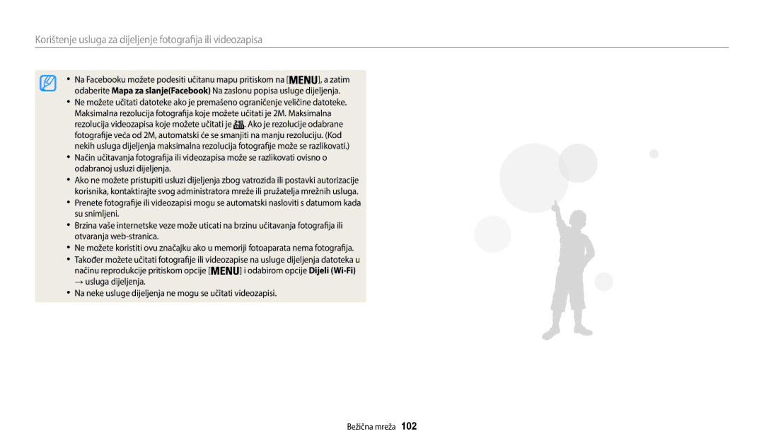 Samsung EC-WB35FZBPBE3 manual Korištenje usluga za dijeljenje fotografija ili videozapisa 