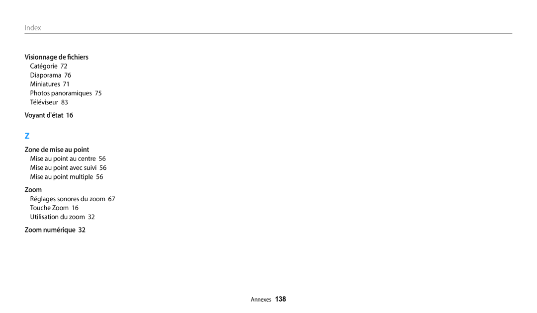 Samsung EC-WB37FZBDBFR, EC-WB37FZBDWFR, EC-WB35FZBPBFR, EC-WB35FZBPWFR manual Visionnage de fichiers 