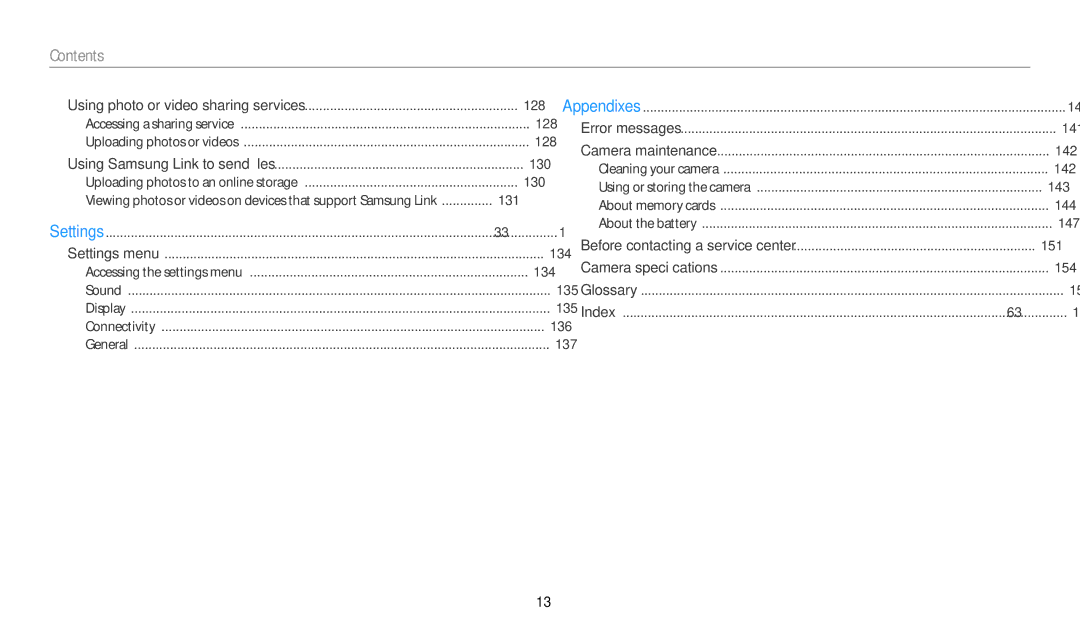 Samsung EC-WB380FBPBRU, EC-WB380FBPWFR, EC-WB380FBPWE1, EC-WB380FBPBE1, EC-WB380FBPWRU manual 128 