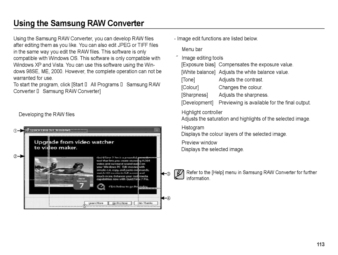 Samsung EC-WB5000APB, EC-WB5000BABFR, EC-WB5000BPBFR, EC-WB5000BPBE1 manual Using the Samsung RAW Converter, Development 