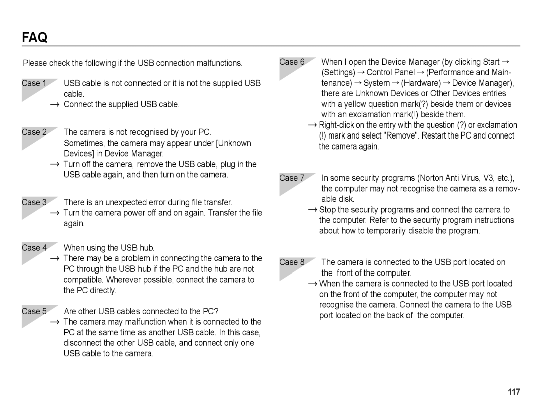 Samsung EC-WB5000BPBRU, EC-WB5000BABFR, EC-WB5000BPBFR Faq, Right-click on the entry with the question ? or exclamation 