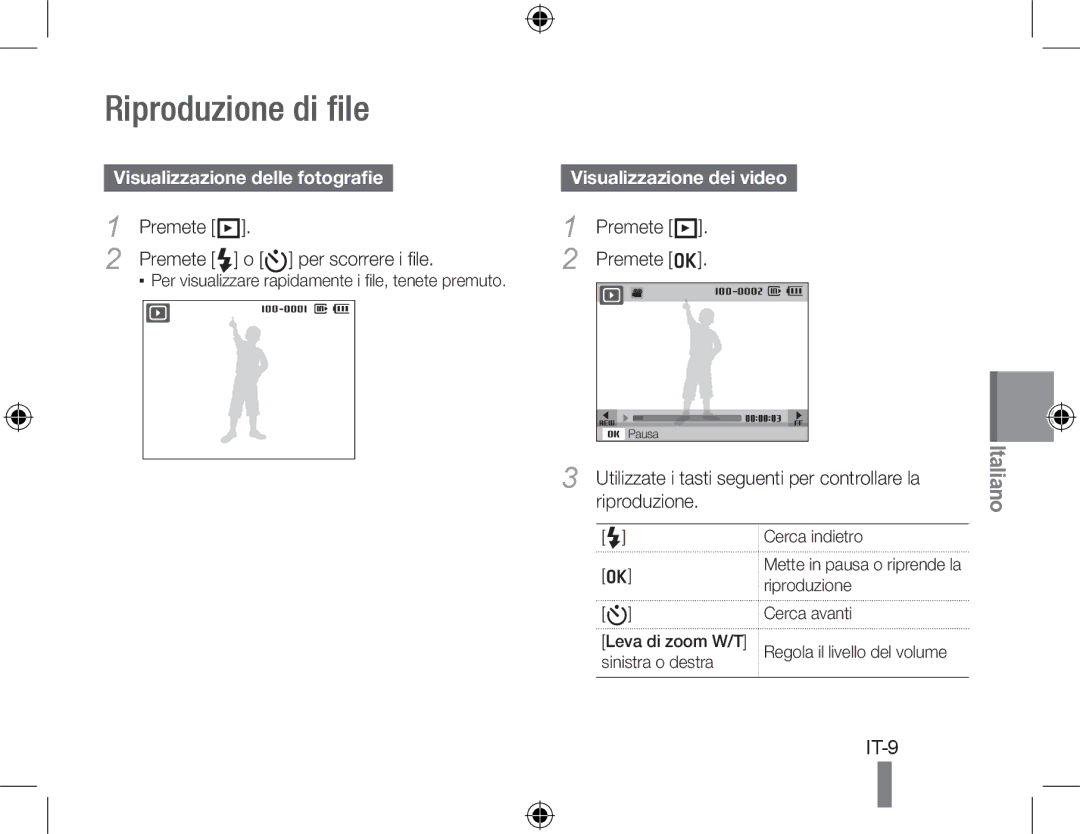 Samsung EC-WB5000BABFR, EC-WB5000BPBFR Riproduzione di file, Visualizzazione delle fotografie, Visualizzazione dei video 