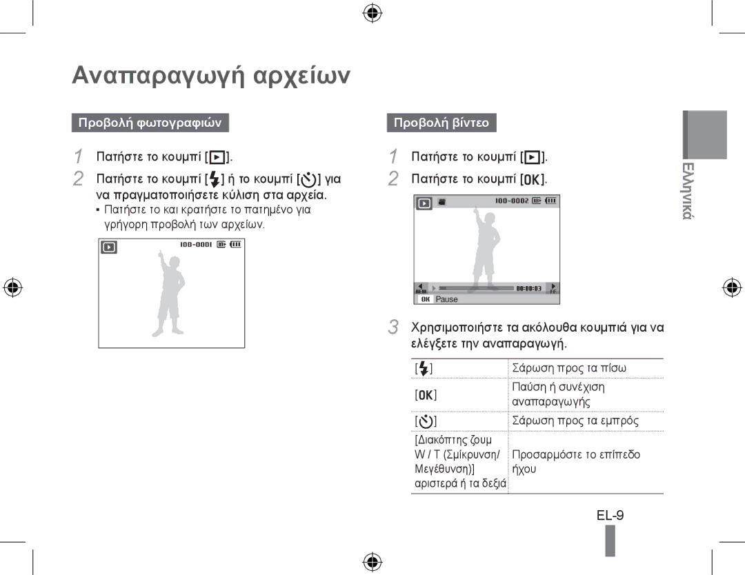 Samsung EC-WB5000BPBVN, EC-WB5000BABFR Αναπαραγωγή αρχείων, Προβολή φωτογραφιών, Πατήστε το κουμπί P, Πατήστε το κουμπί o 