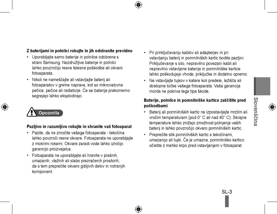 Samsung EC-WB5000BPBVN, EC-WB5000BABFR, EC-WB5000BPBFR, EC-WB5000BPBE1, EC-WB5000BPBIT, EC-WB5000BPBE2 manual Slovenščina 