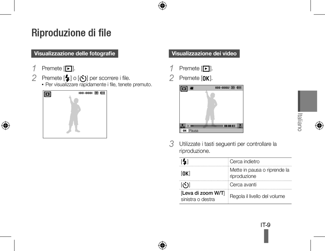 Samsung EC-WB5000BPBVN, EC-WB5000BABFR Riproduzione di file, Visualizzazione delle fotografie, Visualizzazione dei video 