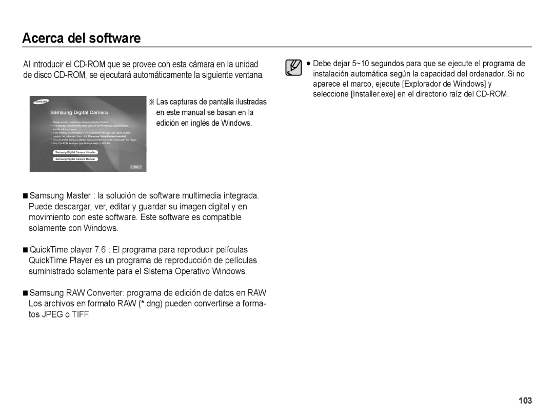 Samsung EC-WB5000BPBE1, EC-WB5000APB manual Acerca del software 